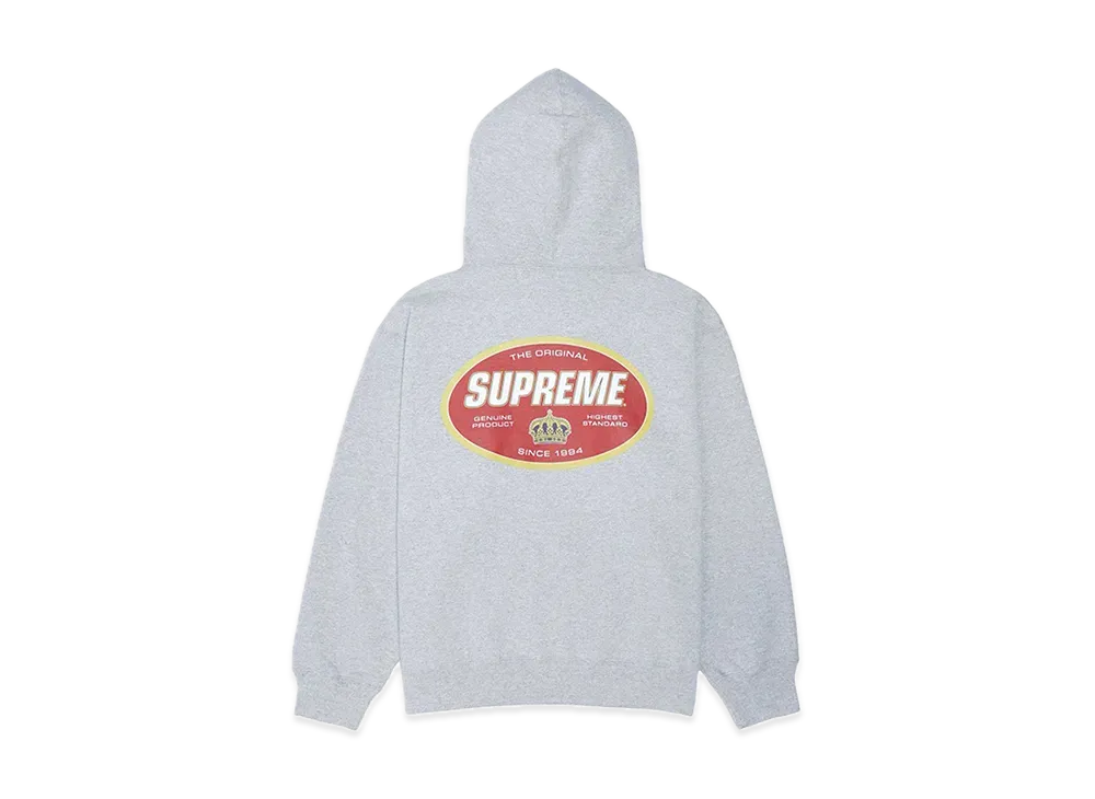 シュプリーム クラウン フーディー スウェットシャツ "ヘザー グレー"