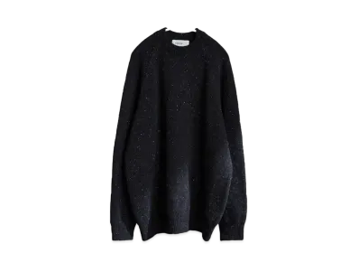 everyone Oversized Low Gauge Speckled Knit Sweater "Charcoar"