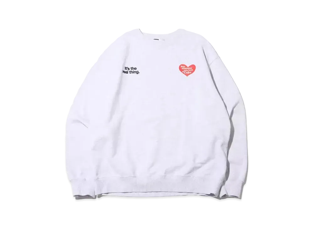Coca-Cola x atmos Crew Neck Sweatshirts "Grey"