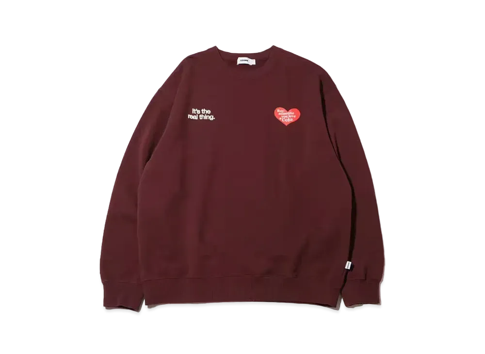 Coca-Cola x atmos Crew Neck Sweatshirts "Brown"