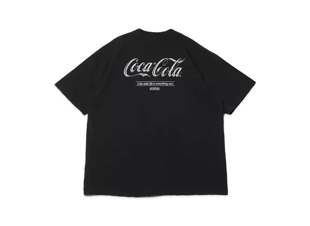 Coca-Cola x atmos Metallic Logo T-shirts "Black"