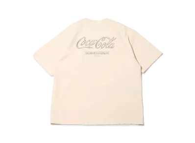 Coca-Cola x atmos Metallic Logo T-shirts "Ivory"