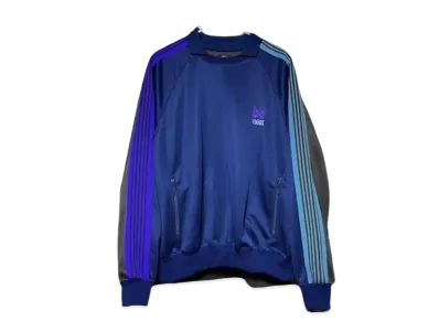 SSZ x NEEDLES Track Polo Neck Shirt "Navy/Brown" NS1564