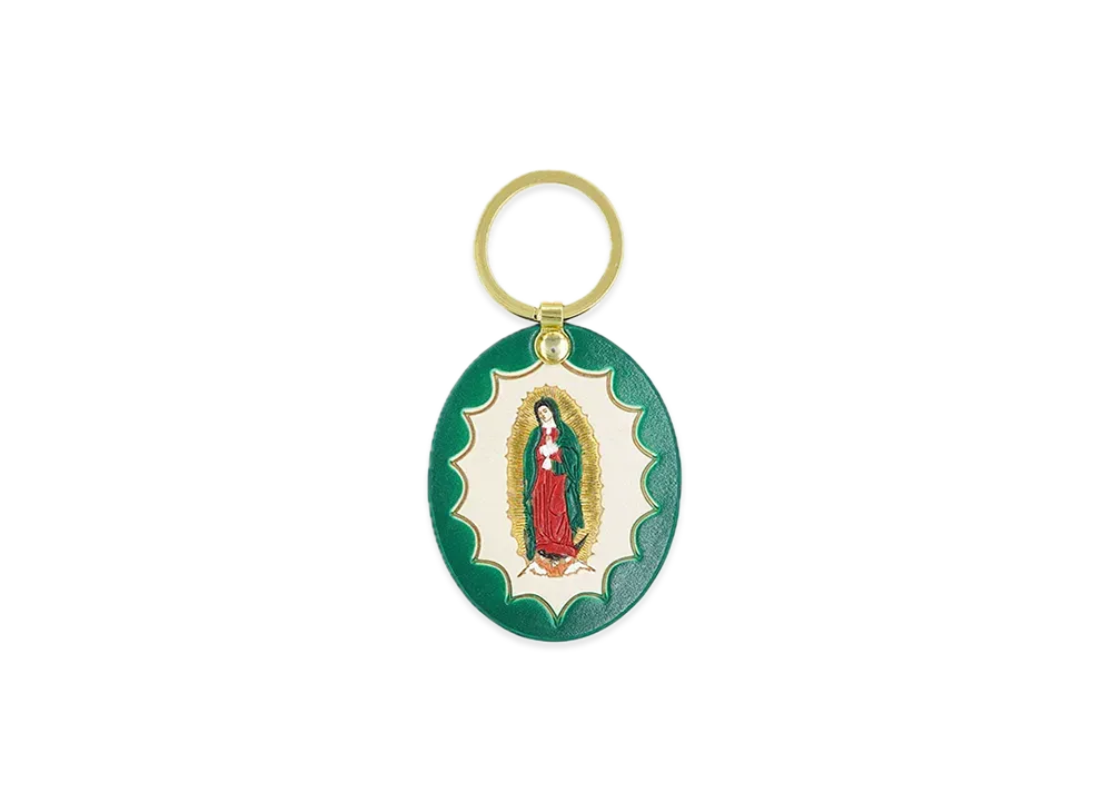 Supreme Guadalupe Leather Keychain "Green"