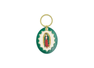 Supreme Guadalupe Leather Keychain "Green"