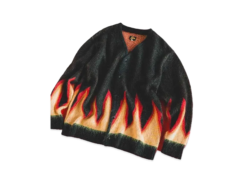 Needles x BEAMS JAPAN Mohair Cardigan "Black"