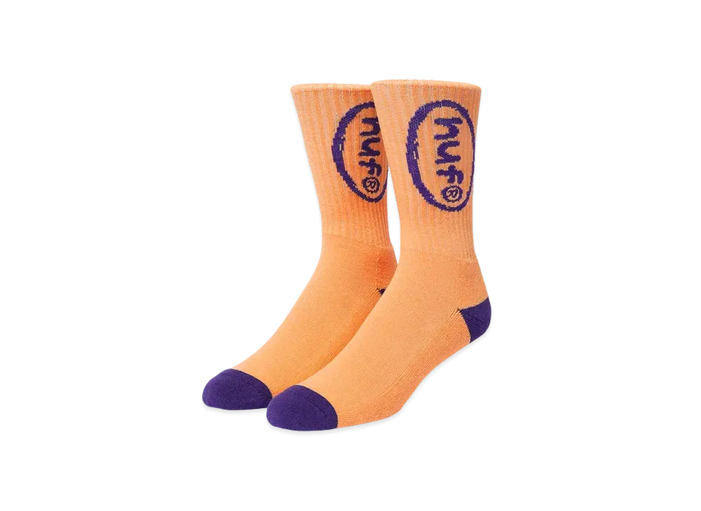 HUF Pencilled in Crew Socks "Orange"