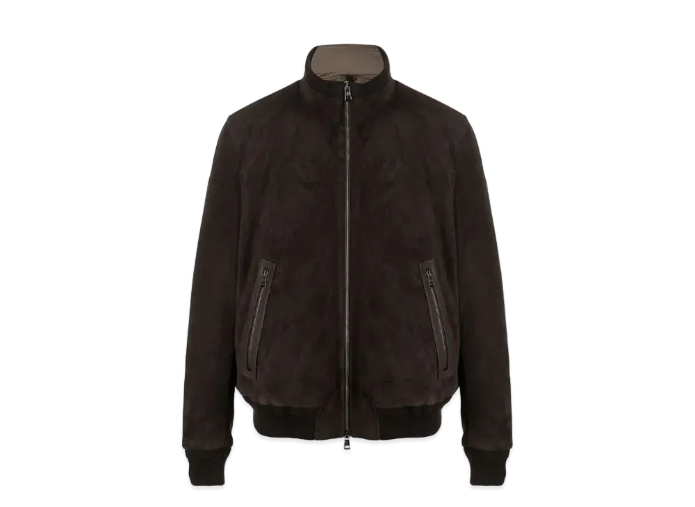 MONCLER Fayal Suede Down Jacket "Dark Brown"