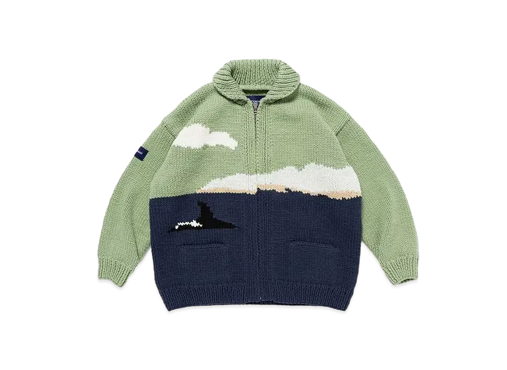 DESCENDANT Sunken Cowichan Sweater "Green"