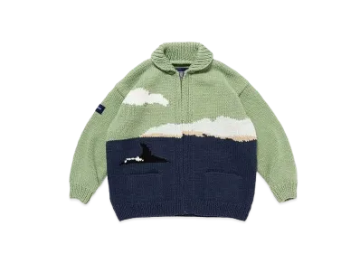 DESCENDANT Sunken Cowichan Sweater "Green"