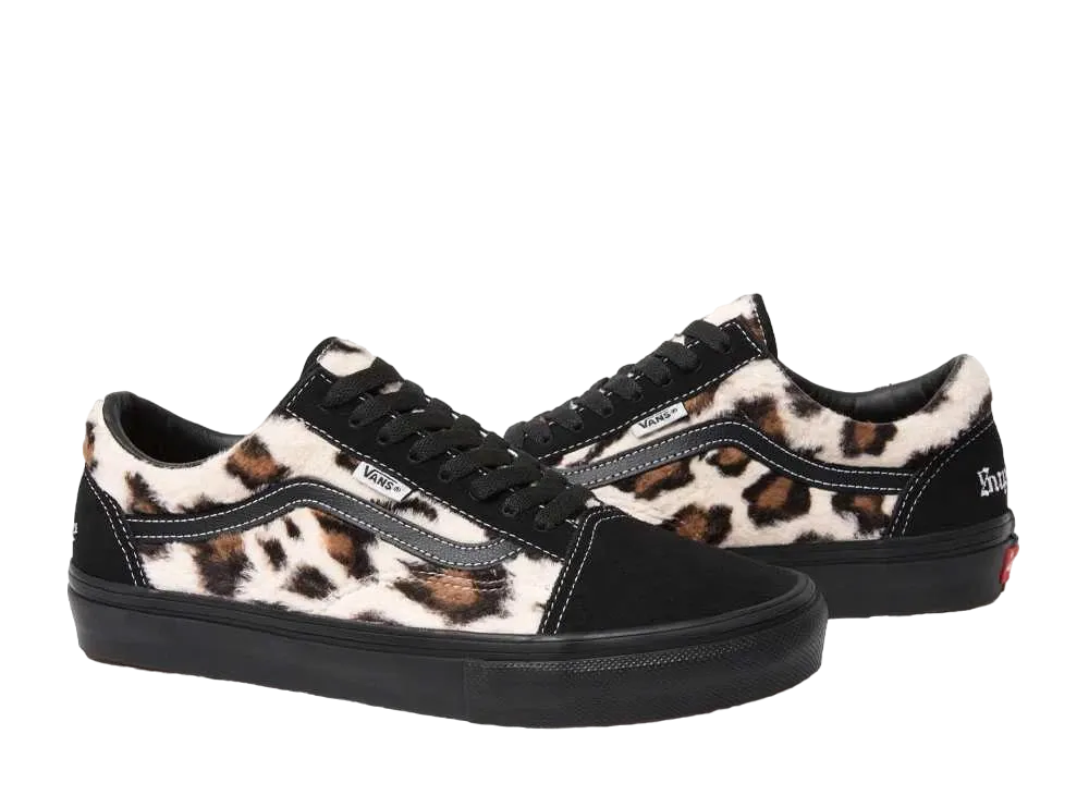 Supreme × Vans Leopard Old Skool "Black"