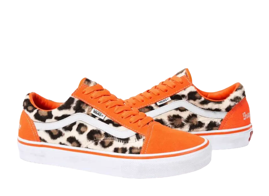 シュプリーム × バンズ レオパード オールドスクール "オレンジ"