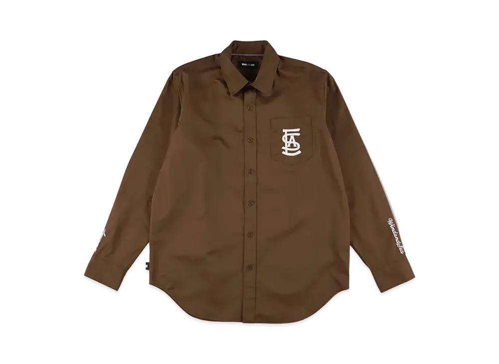 WIND AND SEA SDCL (WDS) Broad Shirt "Brown"