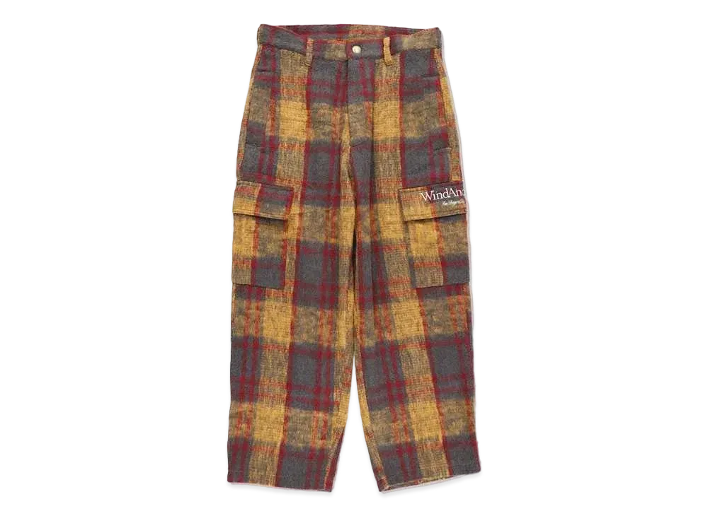 WIND AND SEA Shaggy Plaid Cargo PT "Amber"