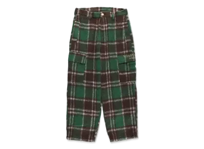 WIND AND SEA Shaggy Plaid Cargo PT "Green"