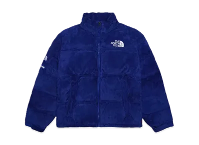 Supreme x The North Face Suede Nuptse Jacket "Blue"