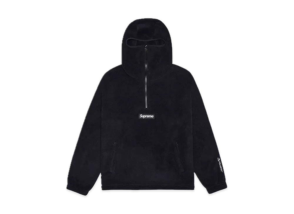 Supreme Polartec Facemask Half Zip Hooded Sweatshirt "Black"