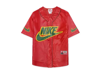 Supreme / Nike® Leather Baseball Jersey "Red"