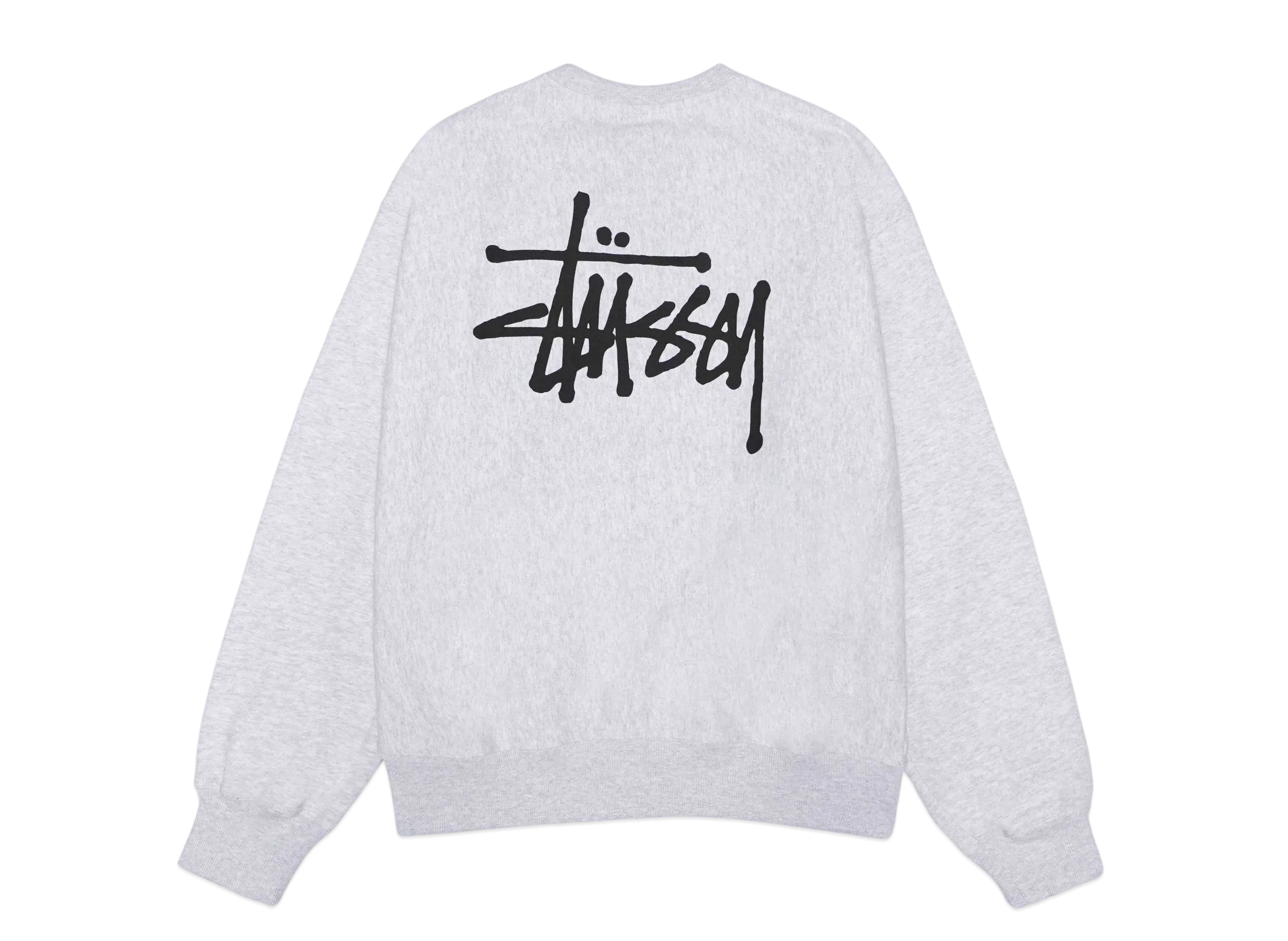 ステューシー ベーシック ステューシー クルー "アッシュ ヘザー"