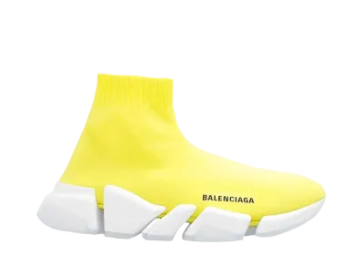 バレンシアガ ウィメンズ スピード 2.0 スニーカー リサイクルニット "イエロー/ホワイト"
