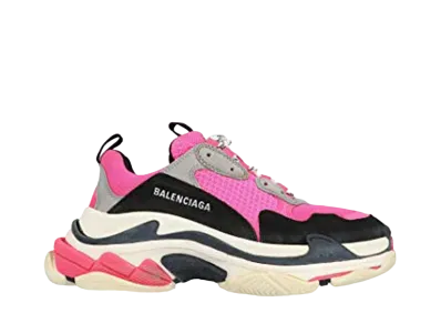 バレンシアガ ウィメンズ トリプルS スニーカー "ネオンピンク"