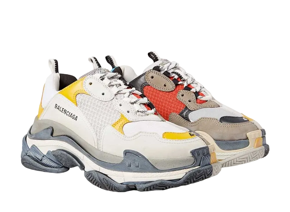 バレンシアガ トリプルS スニーカー "スプリットホワイト/ライトグレー/イエロー"