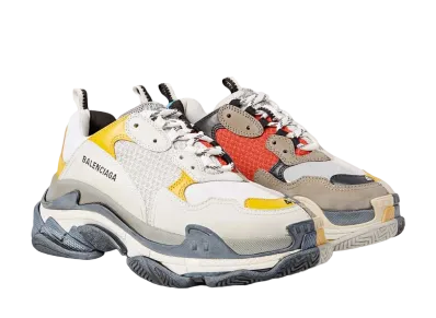 バレンシアガ トリプルS スニーカー "スプリットホワイト/ライトグレー/イエロー"