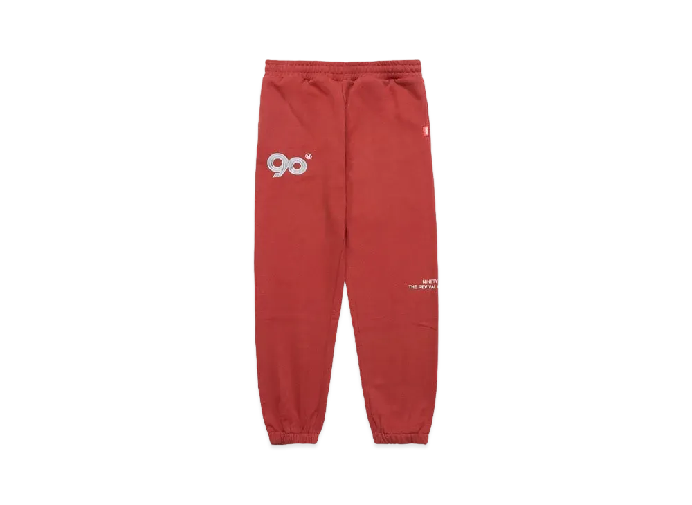 9090 90 Logo Sweat Pants "Red"
