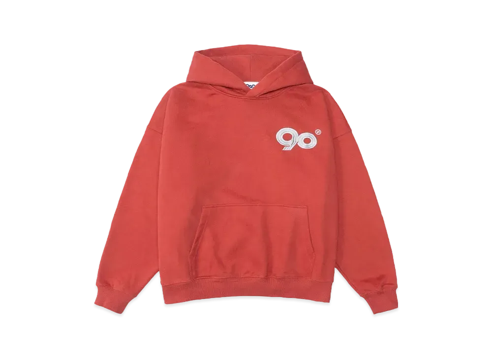 9090 90 Logo Hoodie "Red"