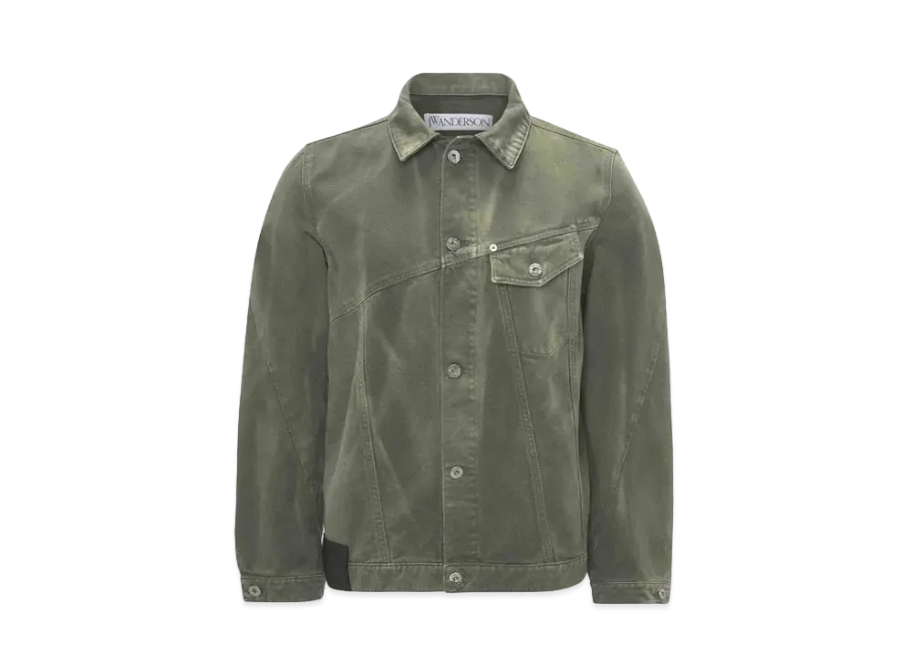 JW ANDERSON Twisted Denim Jacket "Green"