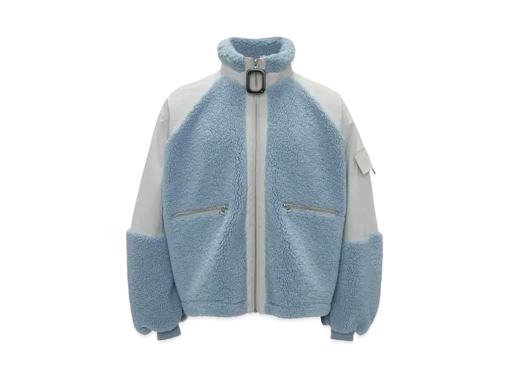 JW ANDERSON Colour Block Fleece Track Top "Light Blue"