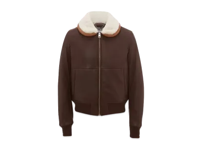 JW ANDERSON Bumper-Tube Leather Blouson Jacket "Brown"