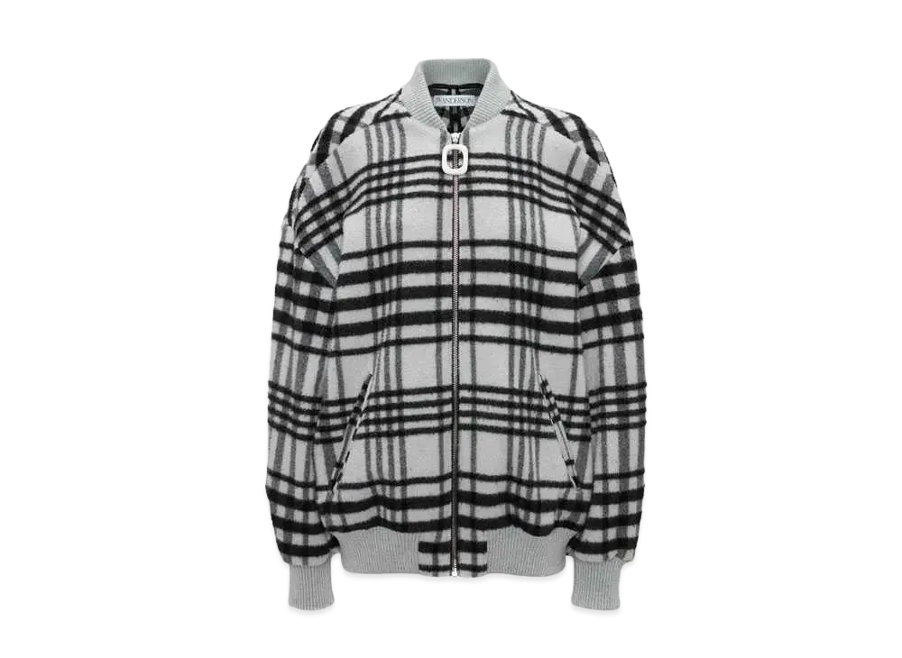 JW ANDERSON Check Bomber Jacket "White/Black"