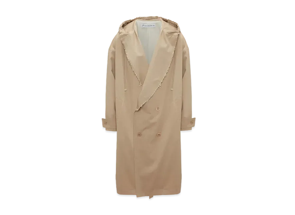 JW ANDERSON Hooded Trench Coat "Flax"