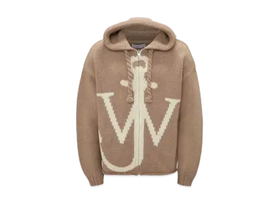 JW ANDERSON Zip Front Anchor Hoodie "Beige"
