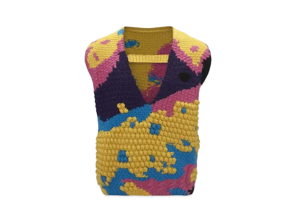 JW ANDERSON Textured V Cut-Out Vest "Bright Yellow"