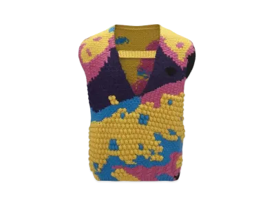 JW ANDERSON Textured V Cut-Out Vest "Bright Yellow"
