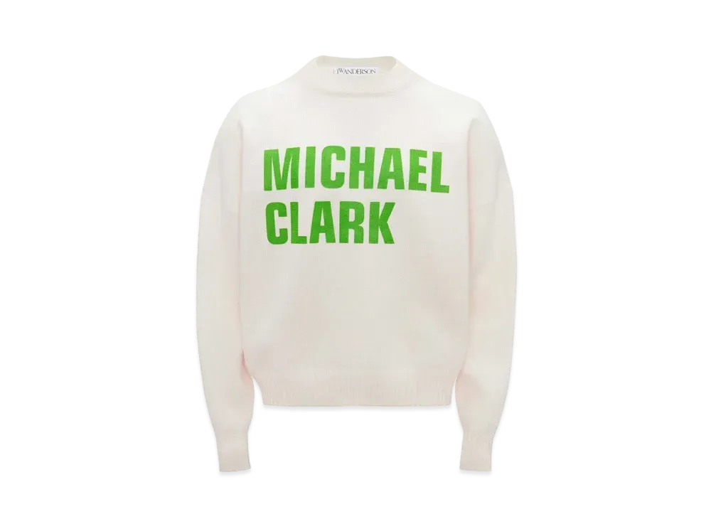 JW ANDERSON Michael Clark Printed Jumper "White"