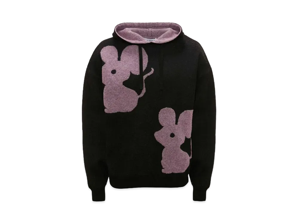 JW ANDERSON Mouse Hoodie "Lilac/Black"