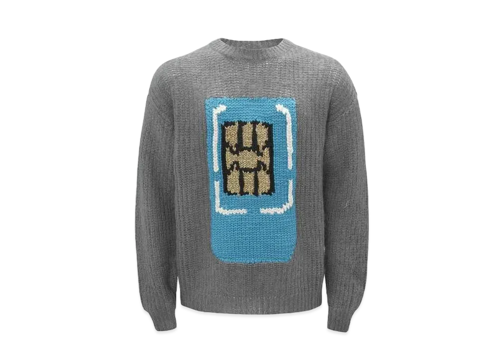 JW ANDERSON Sim Card Crewneck Jumper "Grey"