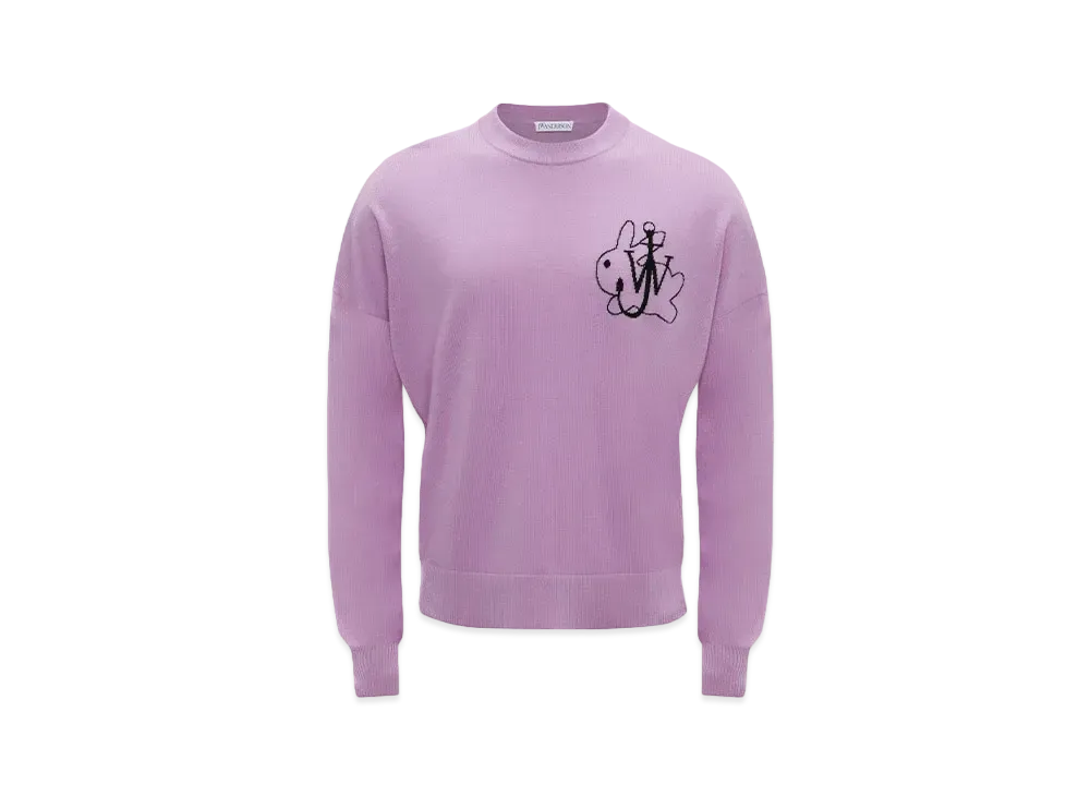 JW ANDERSON Jwa Bunny Crewneck Jumper "Purple"