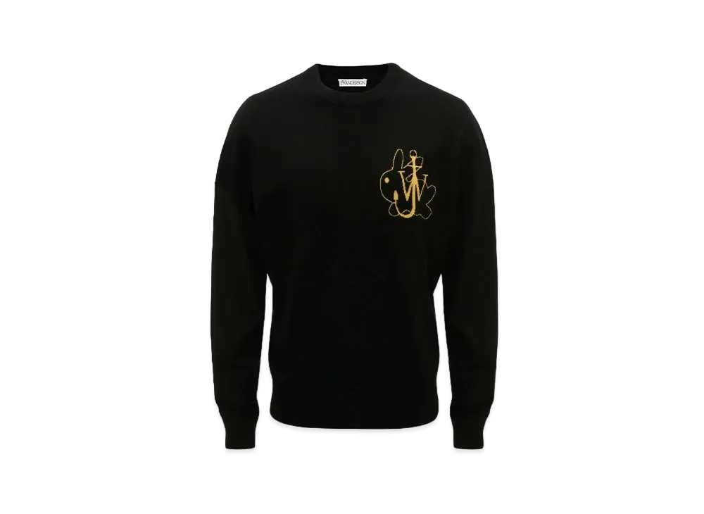 JW ANDERSON Jwa Bunny Crewneck Jumper "Black"