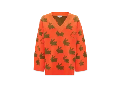 JW ANDERSON Bunny V Neck Jumper "Orange/Camel"