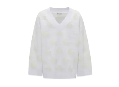 JW ANDERSON Bunny V Neck Jumper "White"