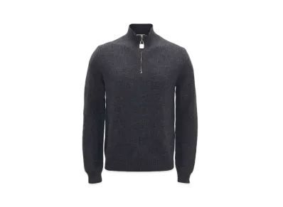 JW ANDERSON Padlock Puller Henley Jumper "Charcoal Melange"