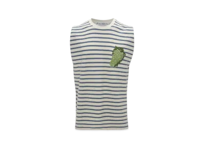 JW ANDERSON Sleeveless T-Shirt "Natural/Blue"