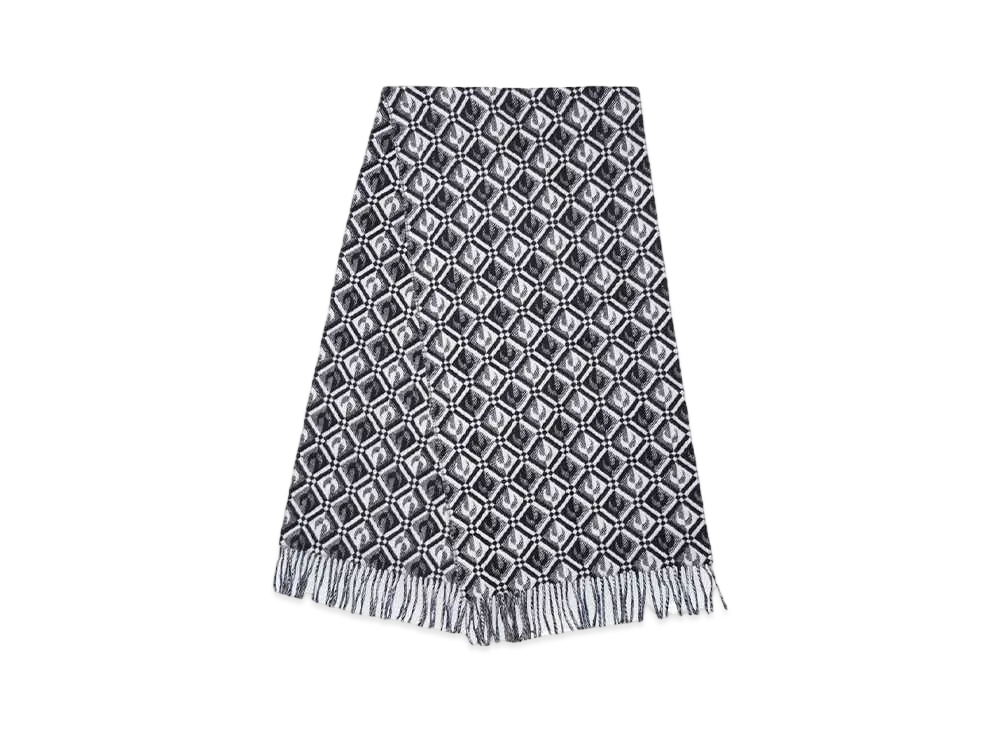 Marine Serre VIRGIN WOOL SCARF "BLACK"