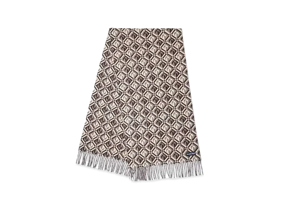 Marine Serre VIRGIN WOOL SCARF "BEIGE"