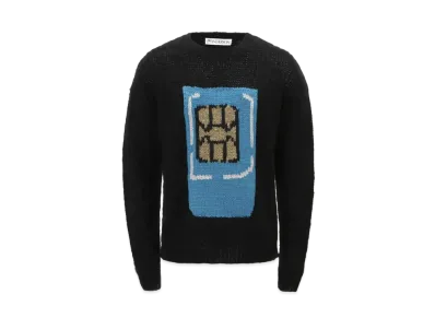 JW ANDERSON Sim Card Crewneck Jumper "Black"