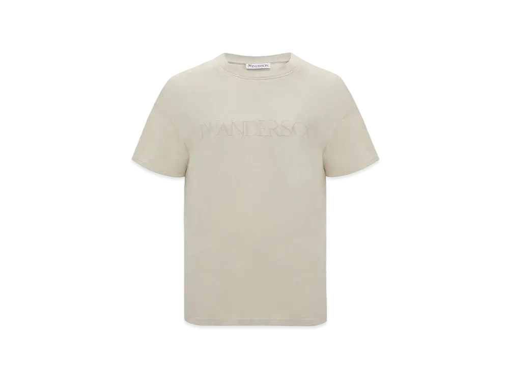 JW ANDERSON T-Shirt With Logo Embroidery "Beige"